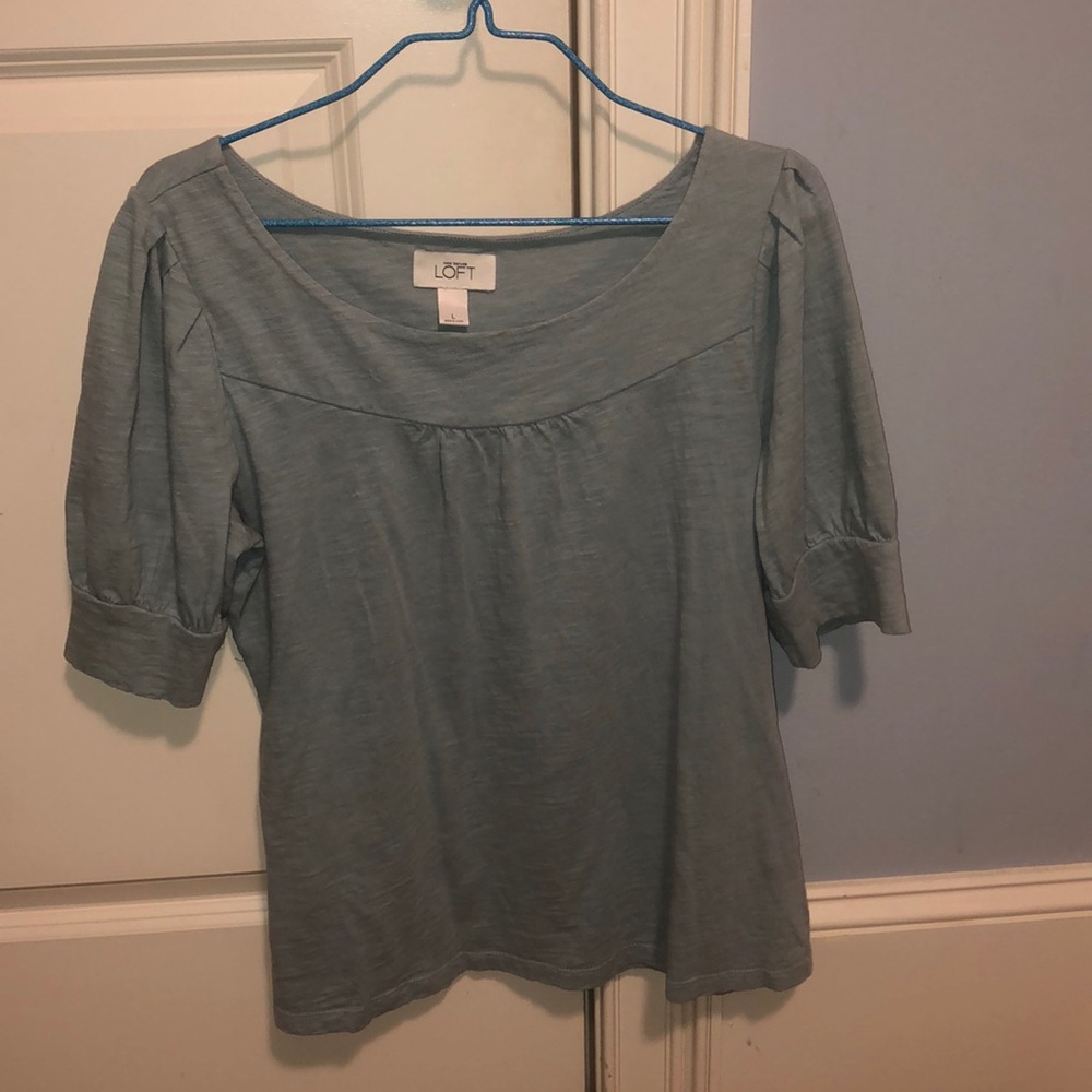 LOFT aqua blouse